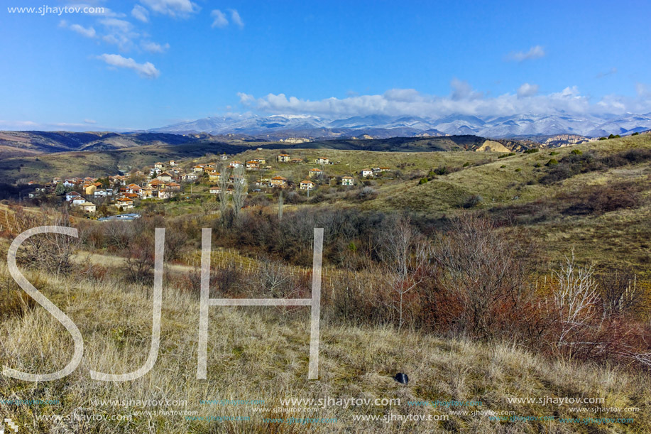 Panorama of Lozenitsa Village near Melnik town, Blagoevgrad region, Bulgaria